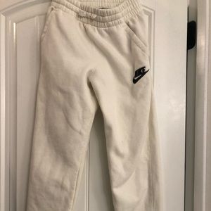 Nike youth Large white cotton joggers